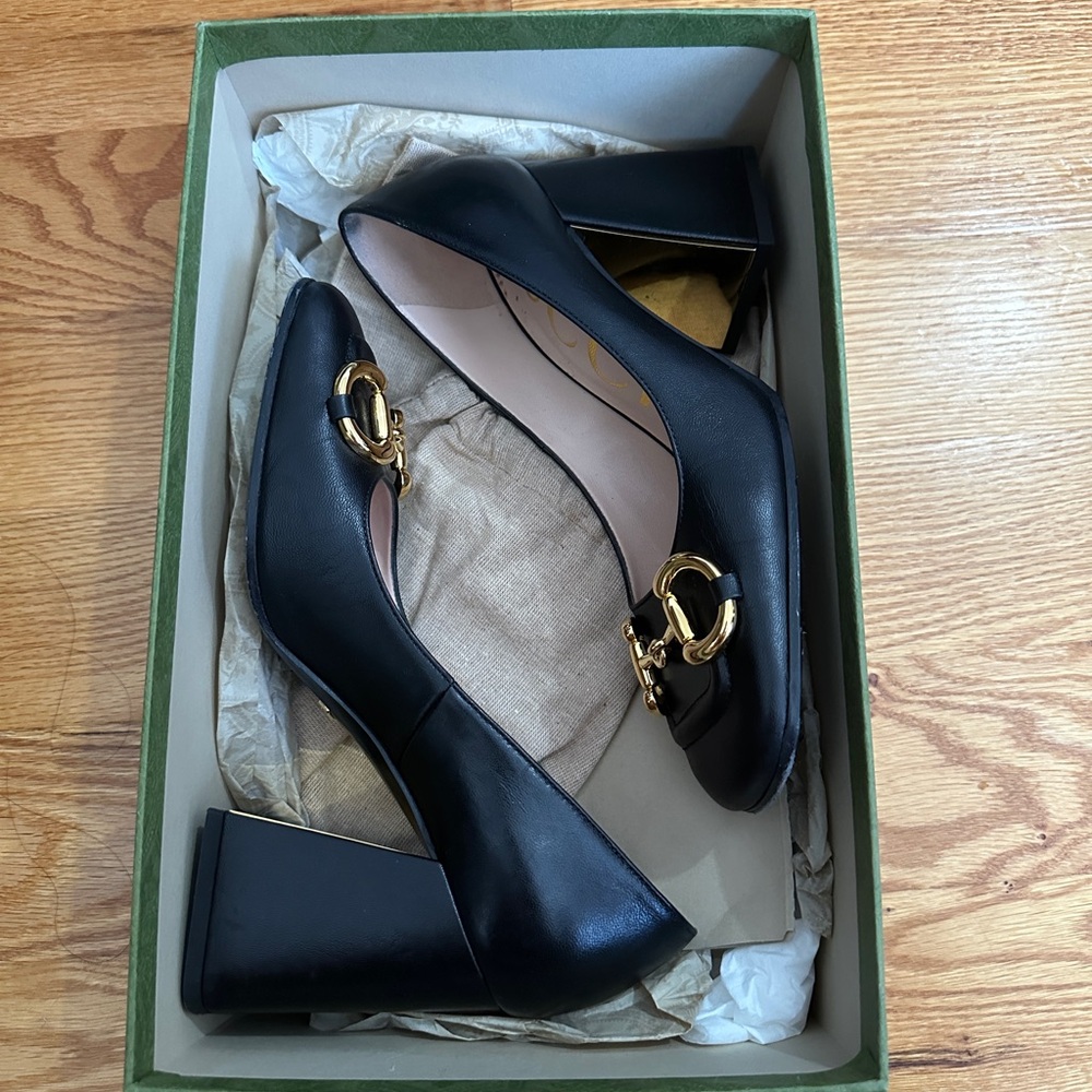 Gucci horsebit mid-heel pumps
